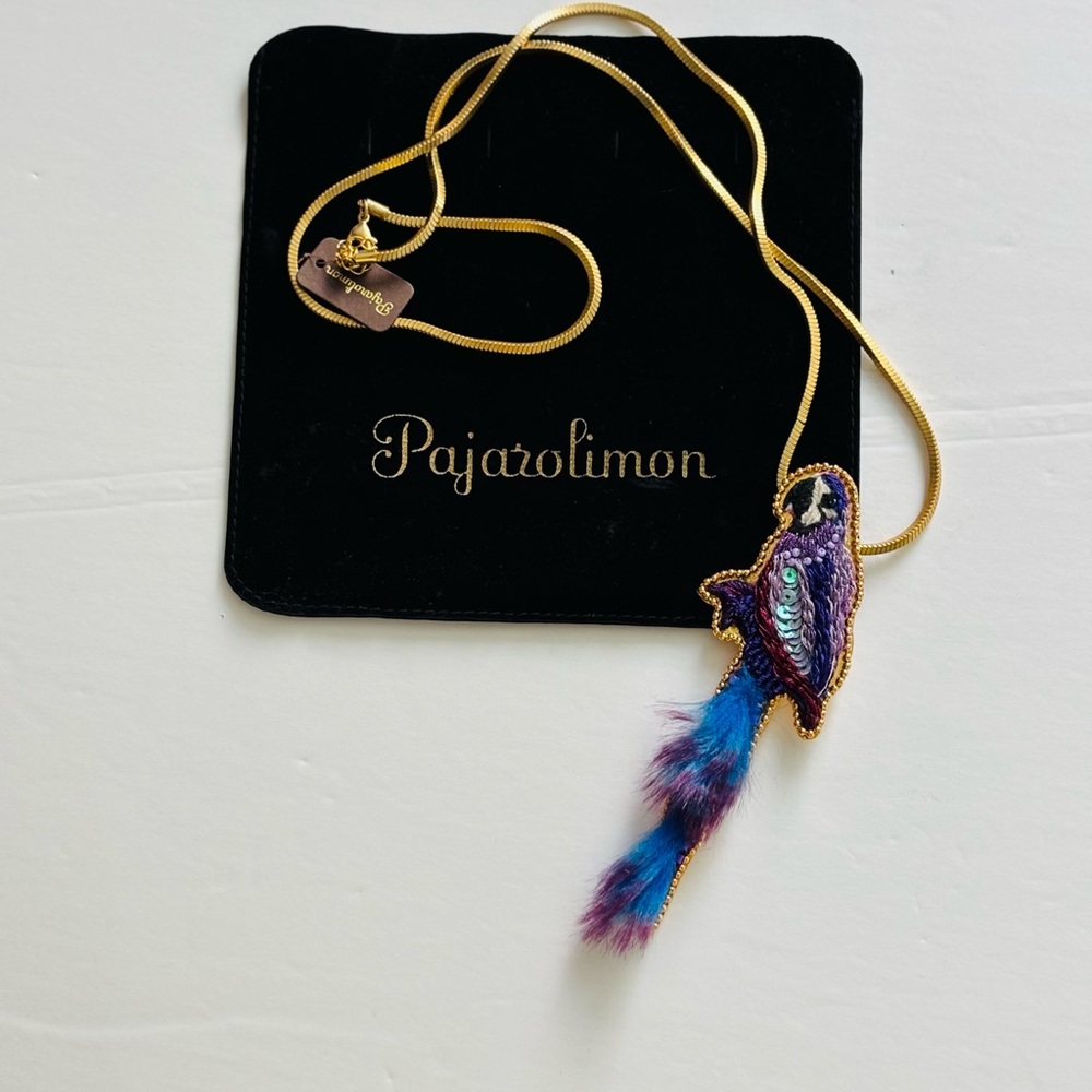 Purple and Blue Pendant Necklace